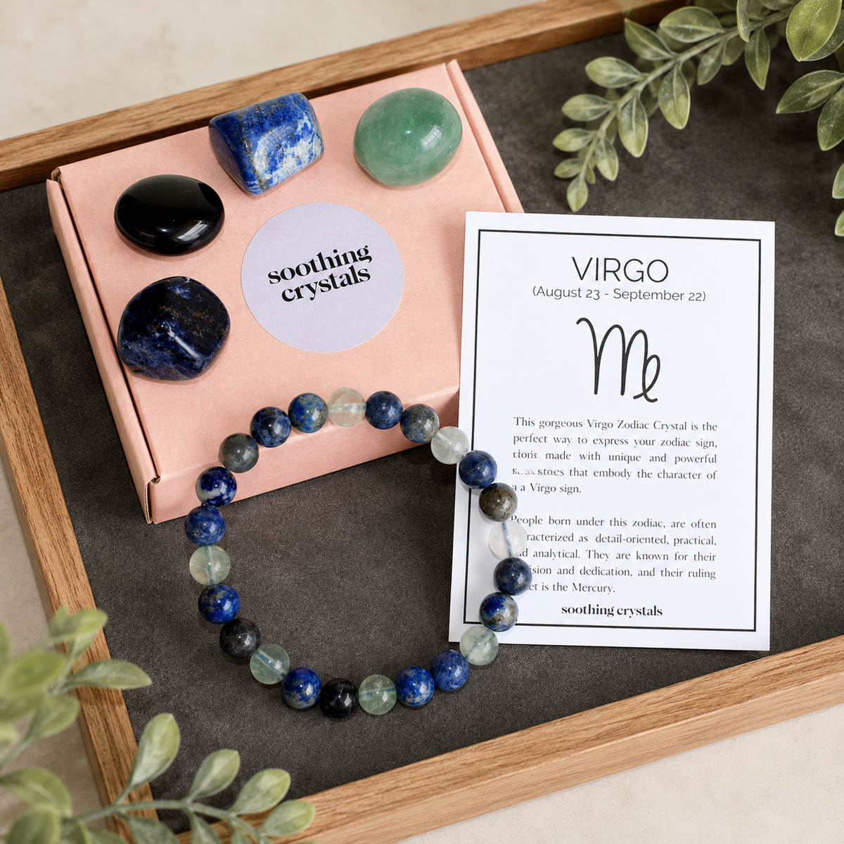 VIRGO Zodiac Crystal Kit, Virgo Birthstones Tumbled Stones Set, Virgo Stones Gifts