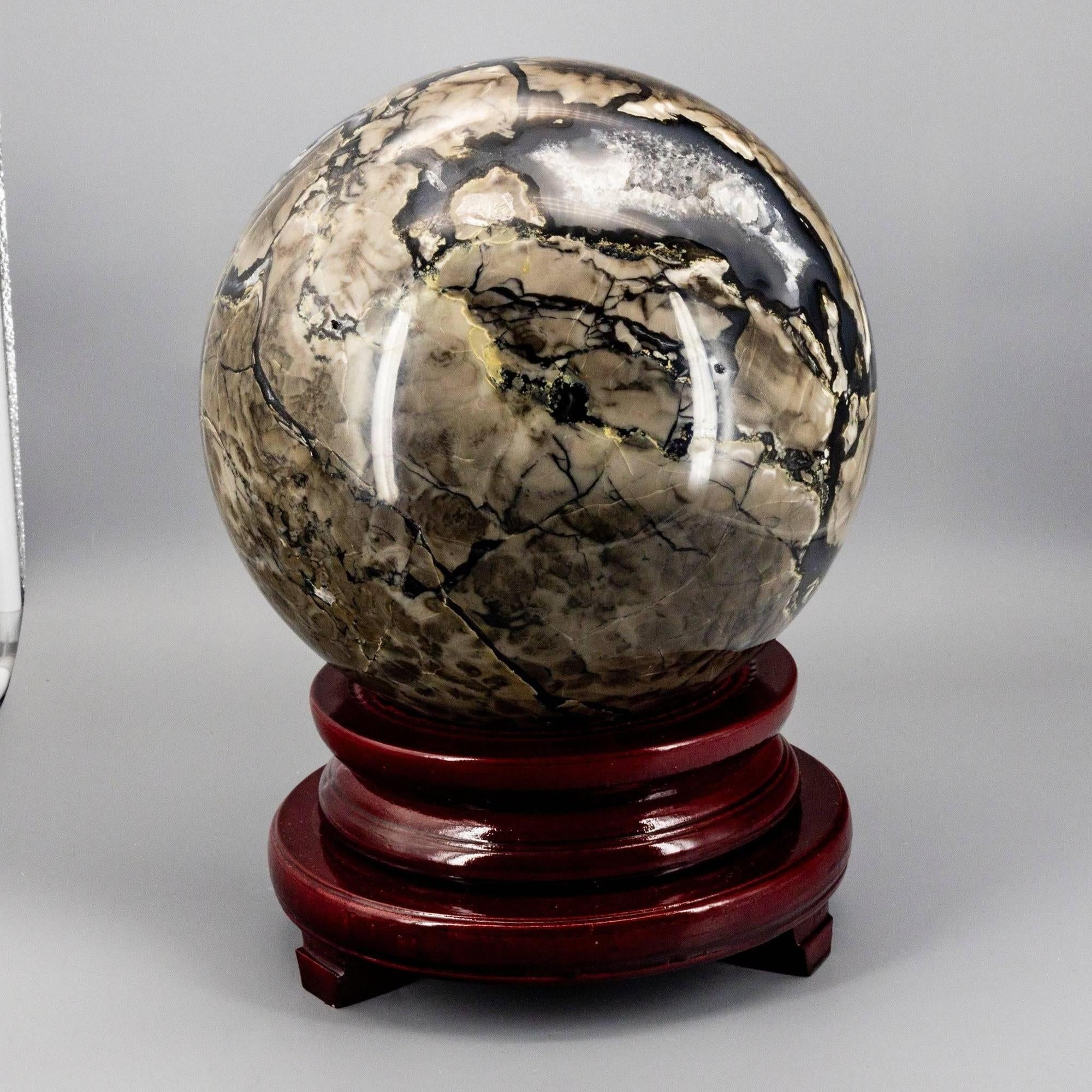 Volcano Agate Sphere XXL 47lbs UV Reactive