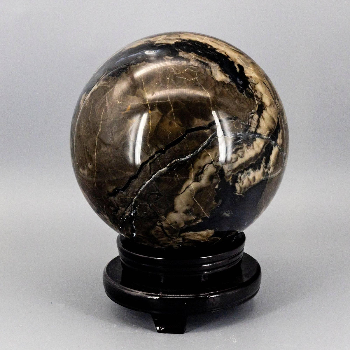 Volcano Agate UV Reactive Crystal Sphere Statement Piece | Spheres | Wiccan Center