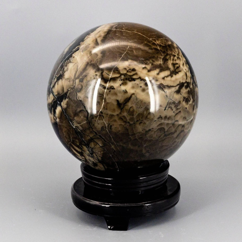 Volcano Agate UV Reactive Crystal Sphere Statement Piece | Spheres | Wiccan Center