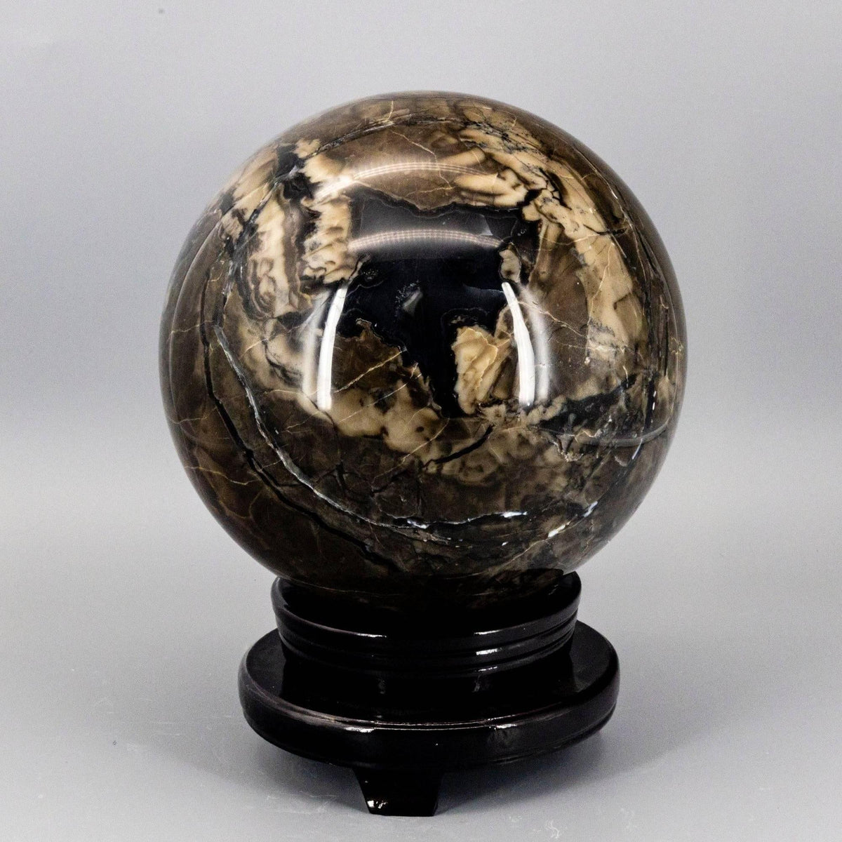 Volcano Agate UV Reactive Crystal Sphere Statement Piece | Spheres | Wiccan Center