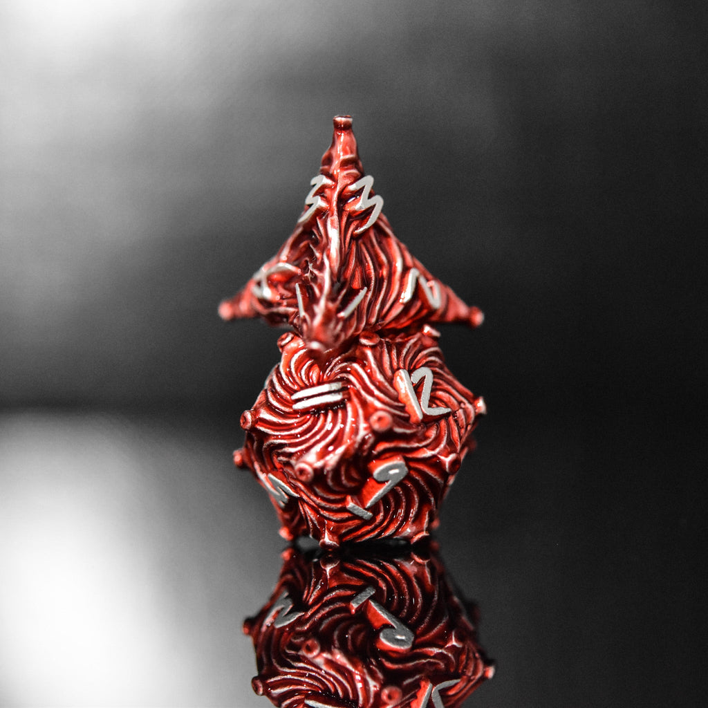 Vortex Warp Metal Dice Set - Red