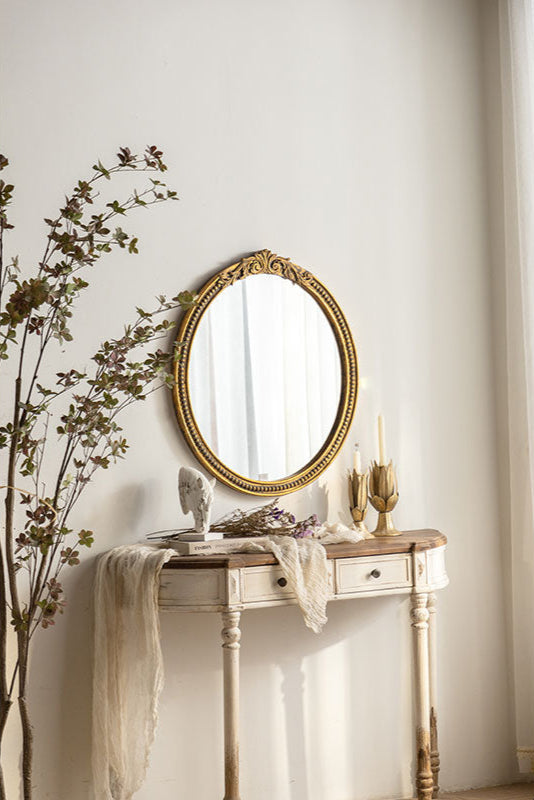Solid Wood Frame Oval Mirror | | Wiccan Center