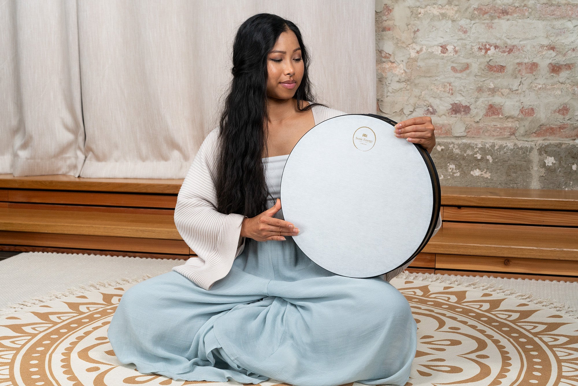 16" Wave / Ocean Drum, Woven & Synthetic Head | | Wiccan Center