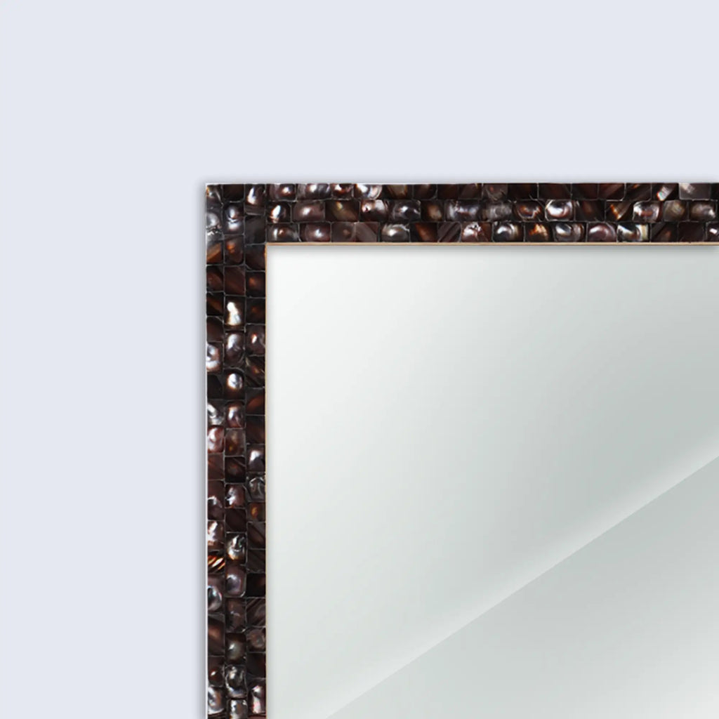 Make To Order Mother Of Pearl Grey Mirror in 7 Sizes | Mirror | Wiccan Center