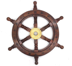 Wood Nautical Ship Wheel 12" Diameter | GIFTS REGALOS | Wiccan Center