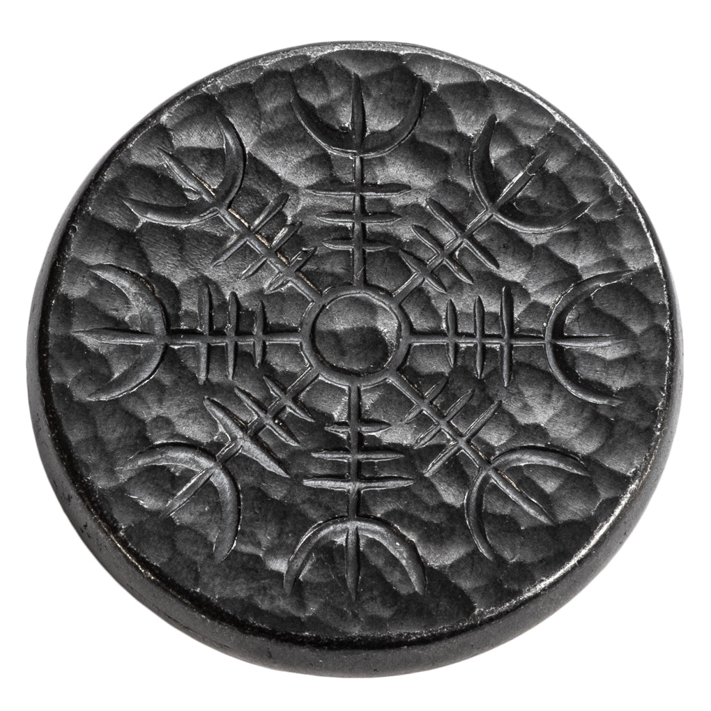 Norse Dual Stave in Iron, Vegvisir and Helm of Awe | Artwork | Wiccan Center