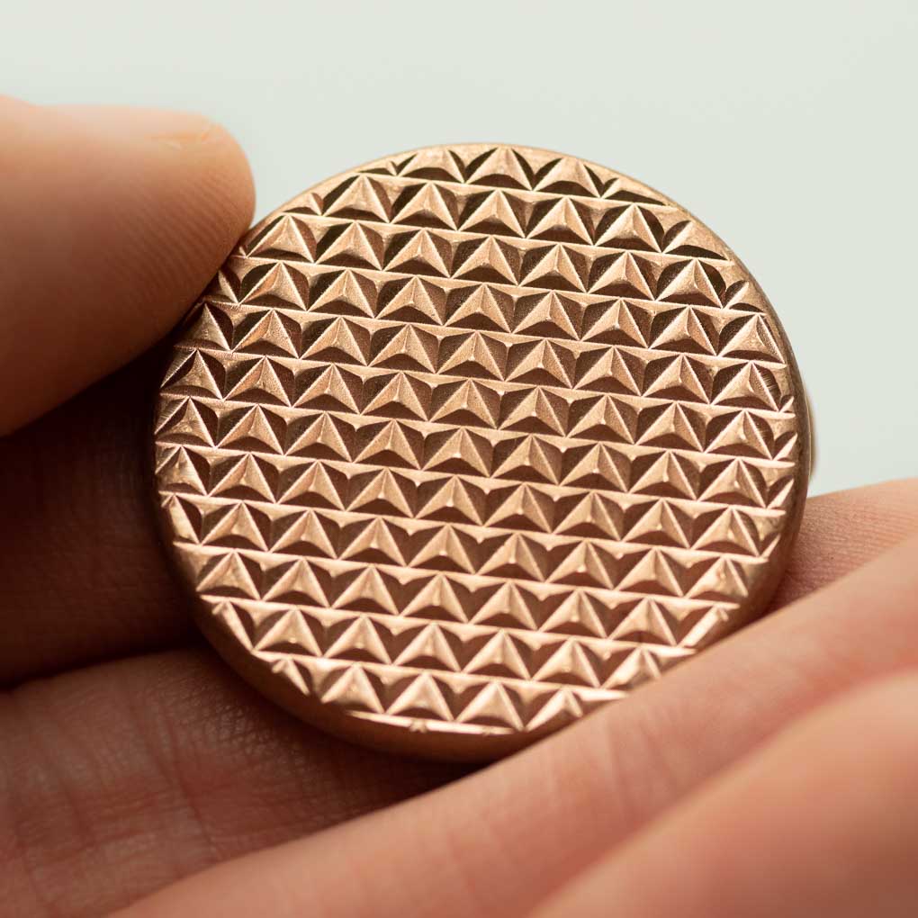 Duplex Worry Stone - Raw Copper - Hammered and Textured Combo | Artwork | Wiccan Center
