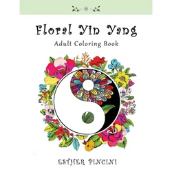 Floral Yin Yang Adult Coloring Book - Paperback | Books | Wiccan Center