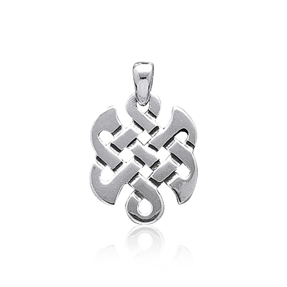 Contemporary Celtic Knotwork Sterling Silver Pendant WP014
