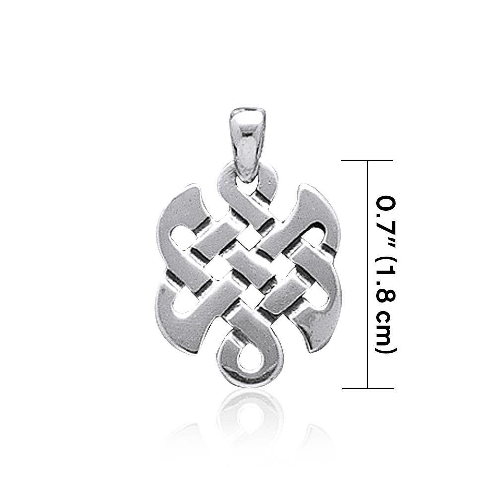 Contemporary Celtic Knotwork Sterling Silver Pendant WP014