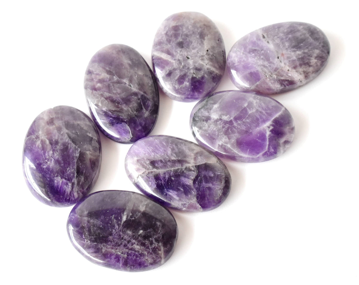 Amethyst Worry Pocket Stones | Worry & Palm Stones | Wiccan Center