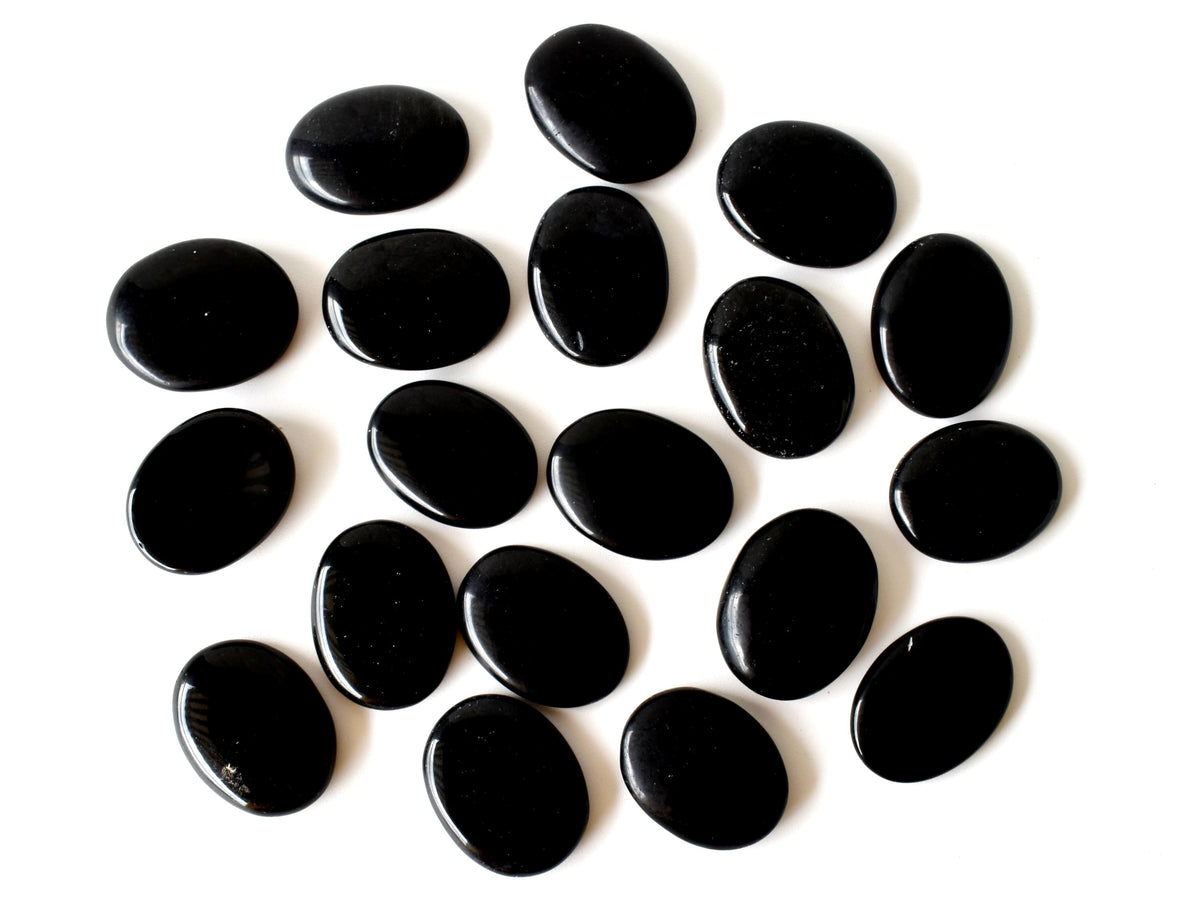 Black Obsidian Pocket Stones. | Worry & Palm Stones | Wiccan Center