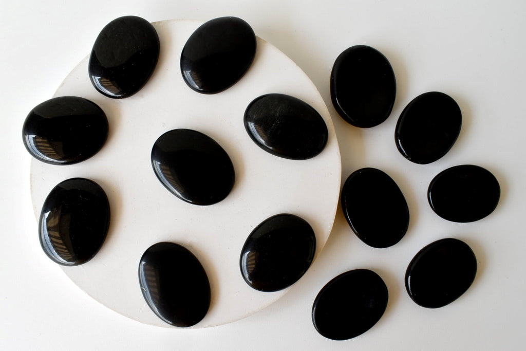 Black Obsidian Pocket Stones. | Worry & Palm Stones | Wiccan Center