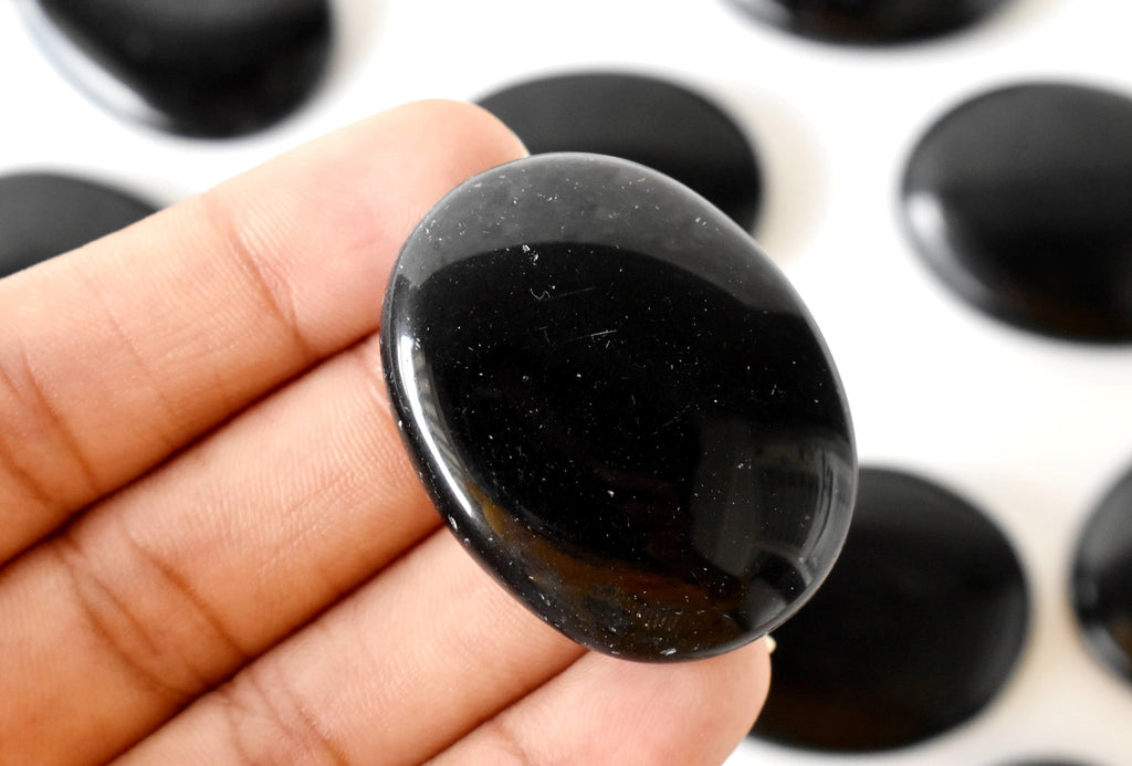 Black Obsidian Pocket Stones. | Worry & Palm Stones | Wiccan Center