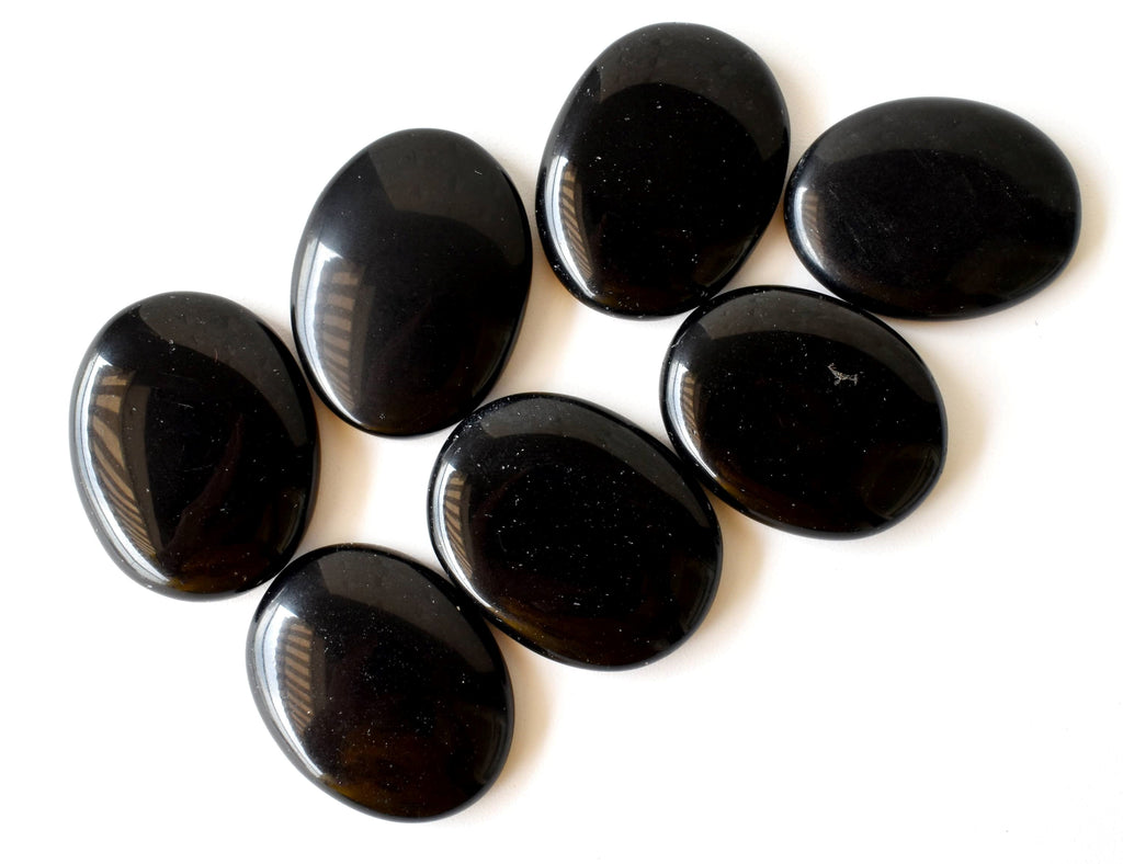 Black Obsidian Pocket Stones. | Worry & Palm Stones | Wiccan Center