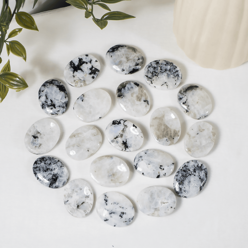 Rainbow Moonstone Worry Stones (Compassion and Psychic Abilities).