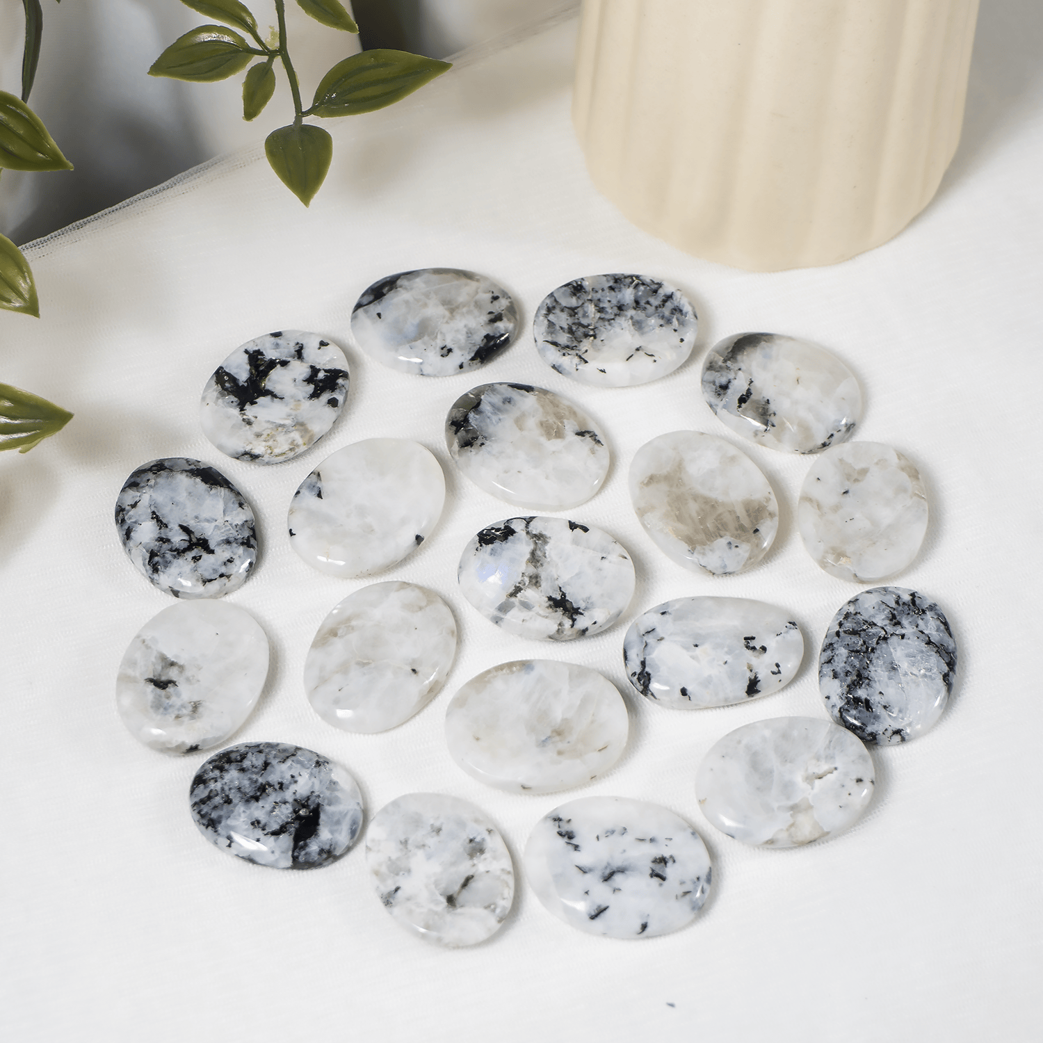 Rainbow Moonstone Worry Stones (Compassion and Psychic Abilities).