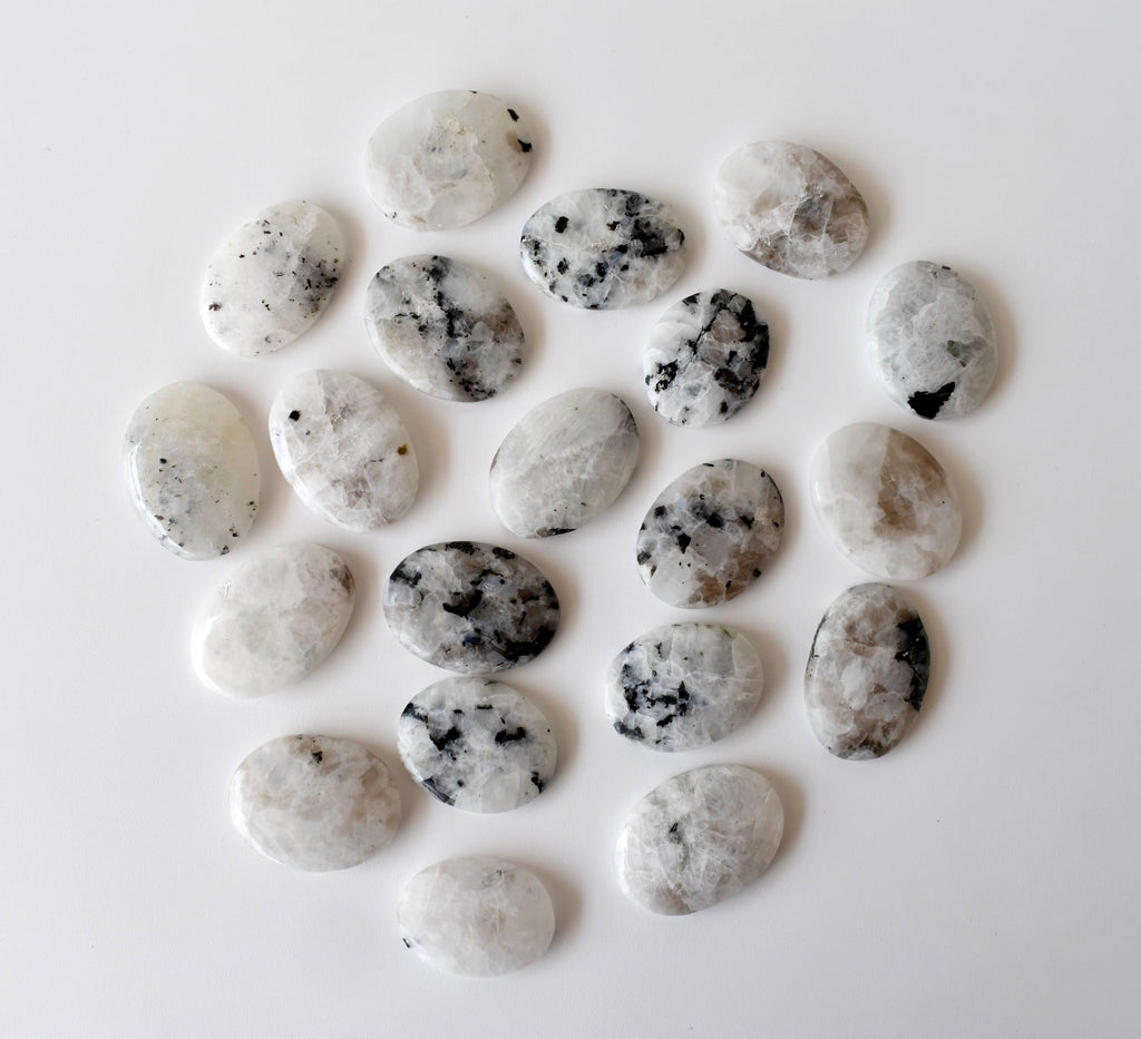 Rainbow Moonstone Worry Stones (Compassion and Psychic Abilities).