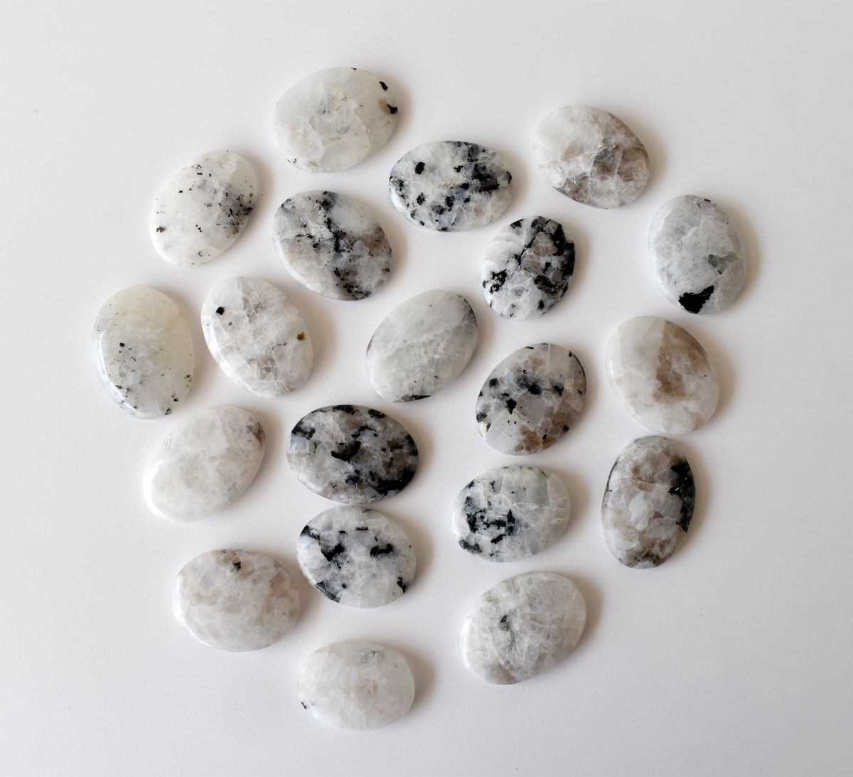 Rainbow Moonstone Worry Stones (Compassion and Psychic Abilities).