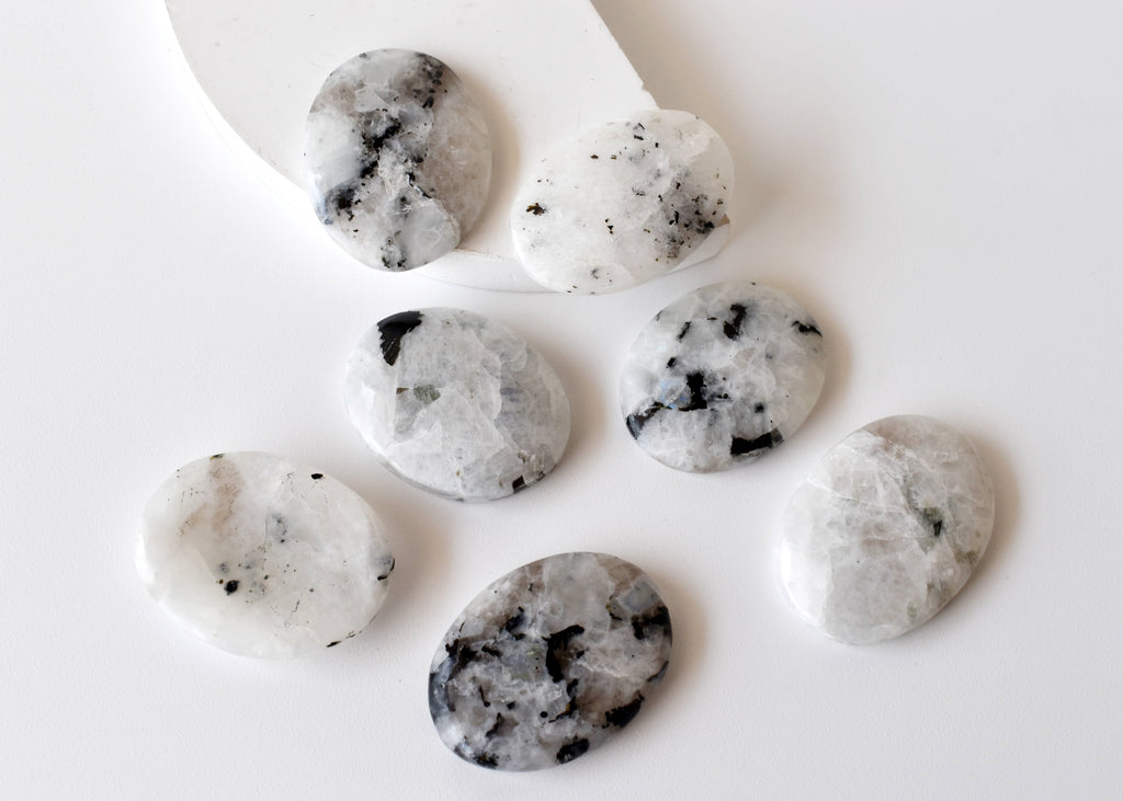 Rainbow Moonstone Worry Stones (Compassion and Psychic Abilities).