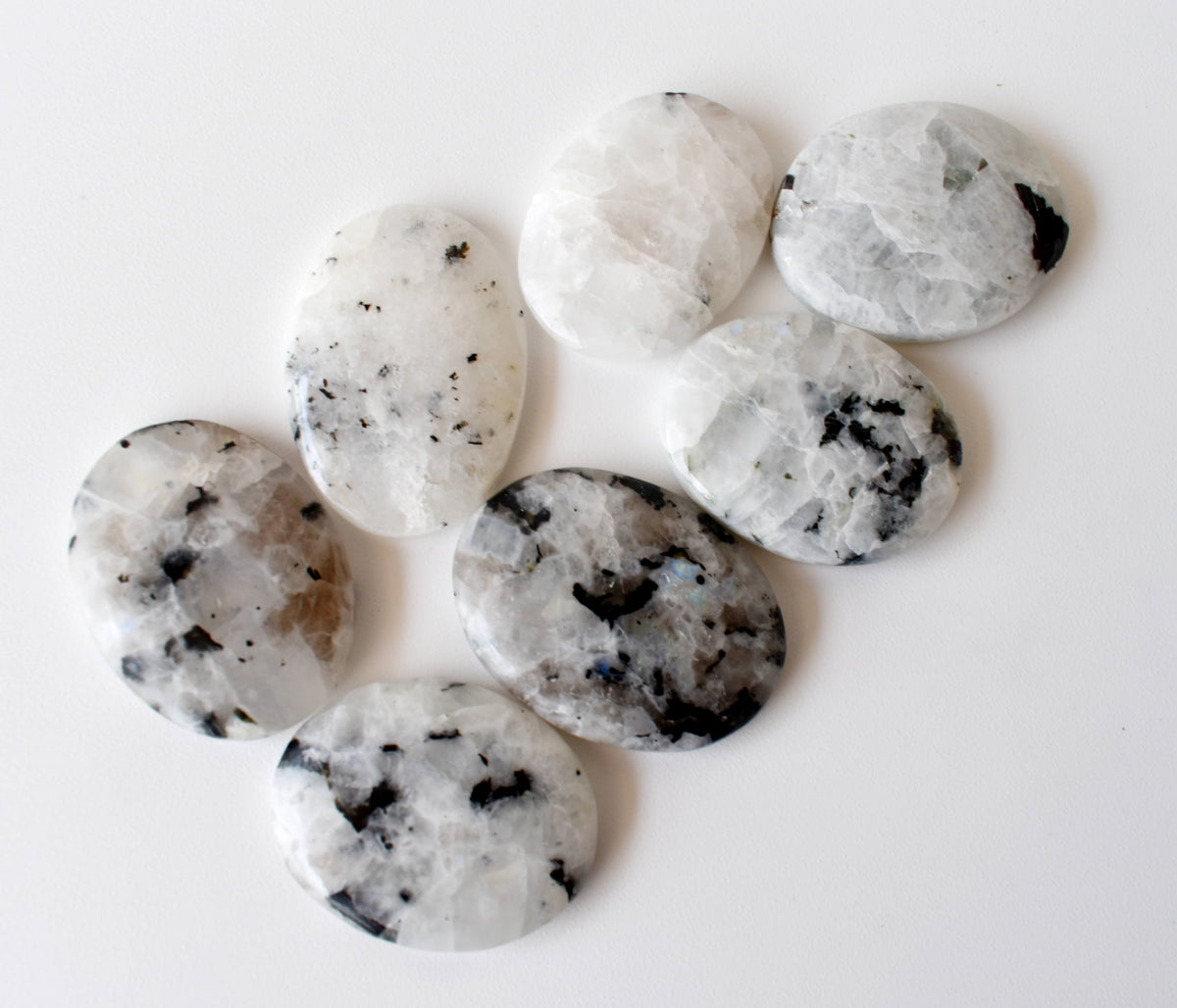 Rainbow Moonstone Worry Stones (Compassion and Psychic Abilities).