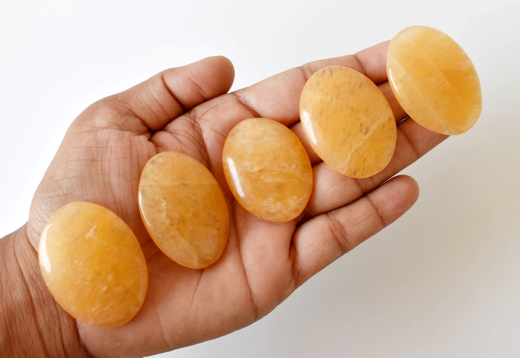 Yellow Aventurine Pocket Stones (Strength and Intuition ) | Worry & Palm Stones | Wiccan Center