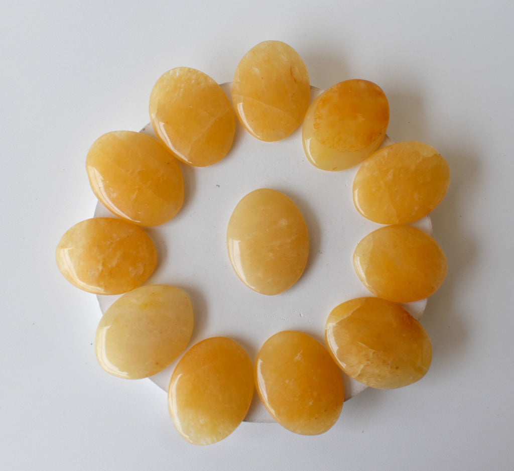 Yellow Aventurine Pocket Stones (Strength and Intuition ) | Worry & Palm Stones | Wiccan Center