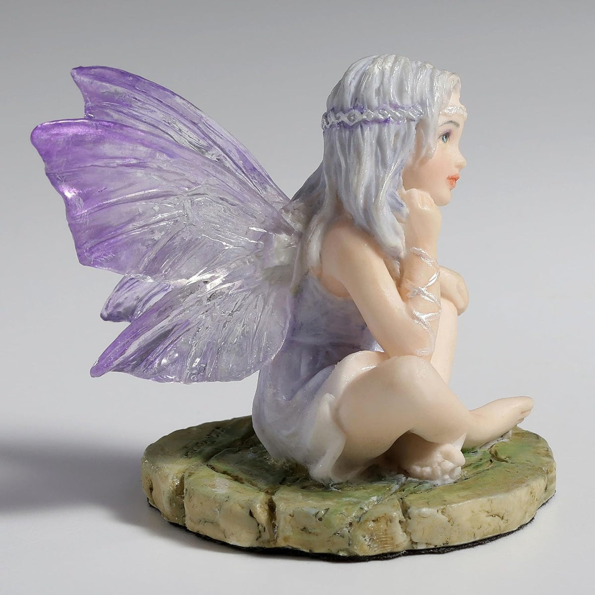 Lavender Thinking Fairy Figurine