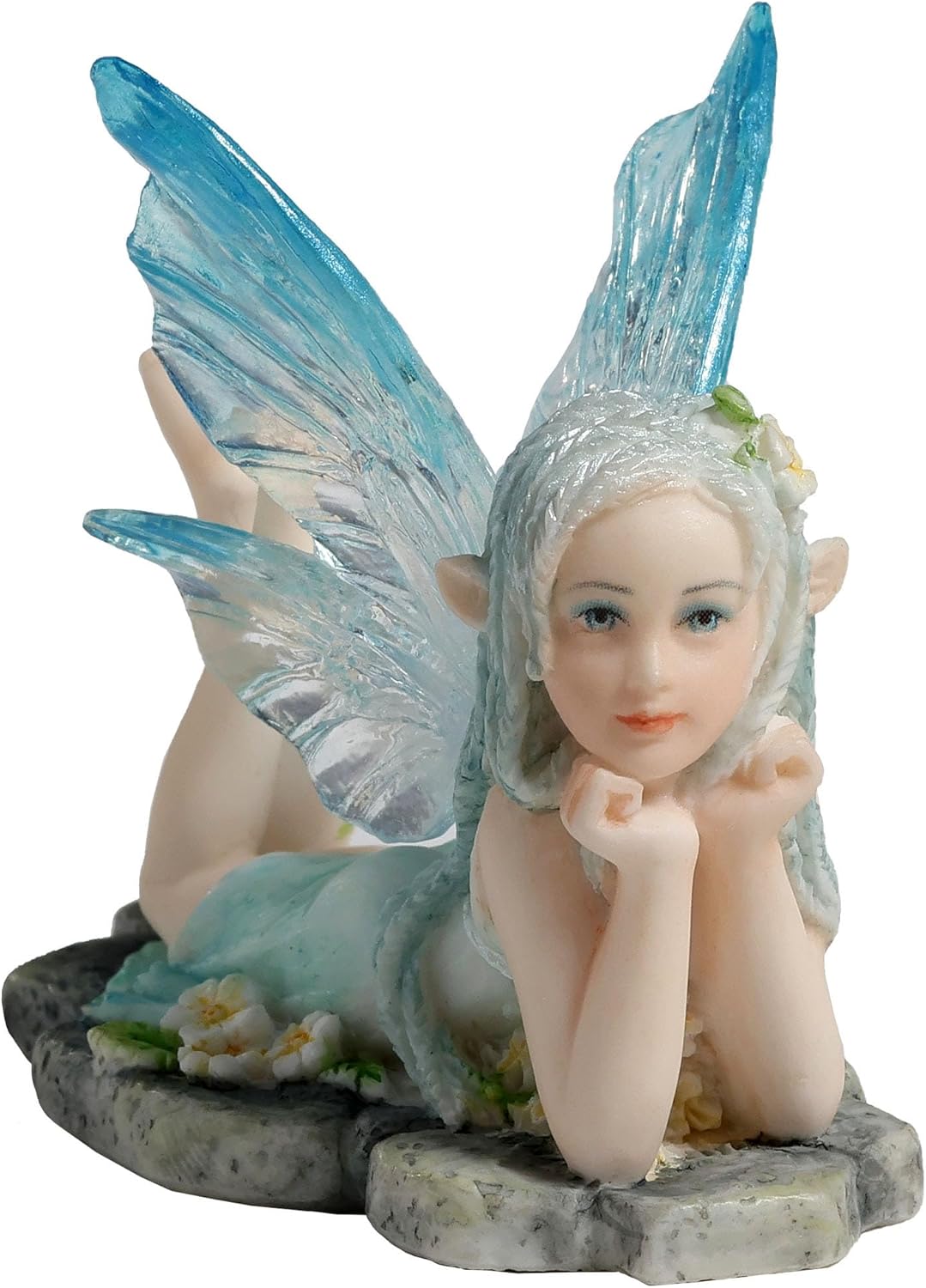 Cerulean Playful Lying Down Fairy Figurine | Fairy Figurines | Wiccan Center