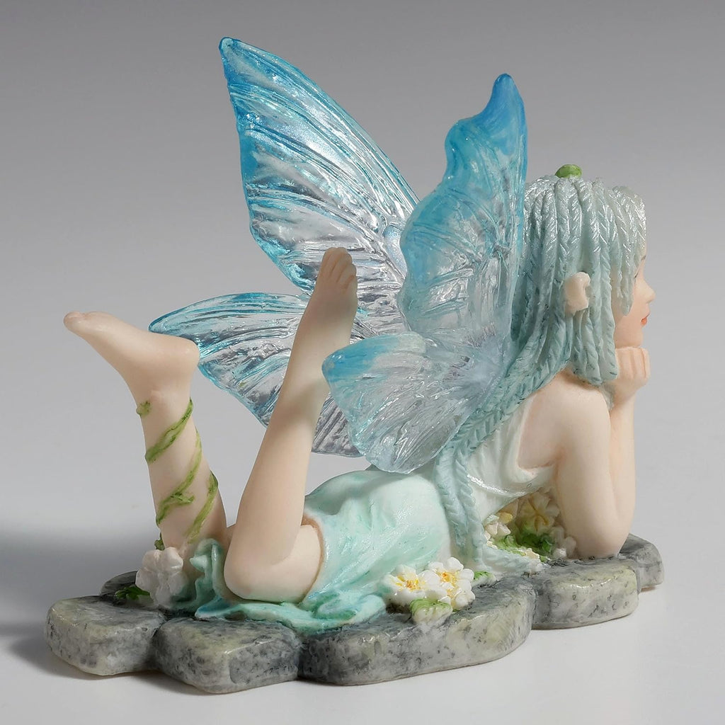Cerulean Playful Lying Down Fairy Figurine | Fairy Figurines | Wiccan Center
