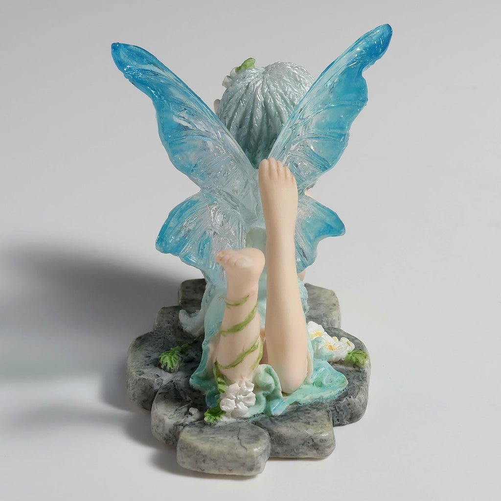 Cerulean Playful Lying Down Fairy Figurine | Fairy Figurines | Wiccan Center