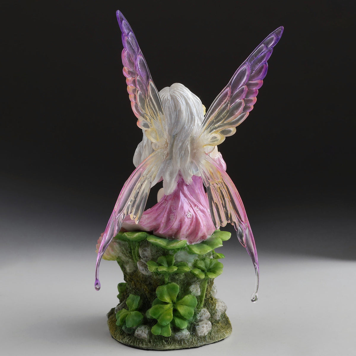 Pink Fairy & the Clovers Figurine | Fairy Figurines | Wiccan Center