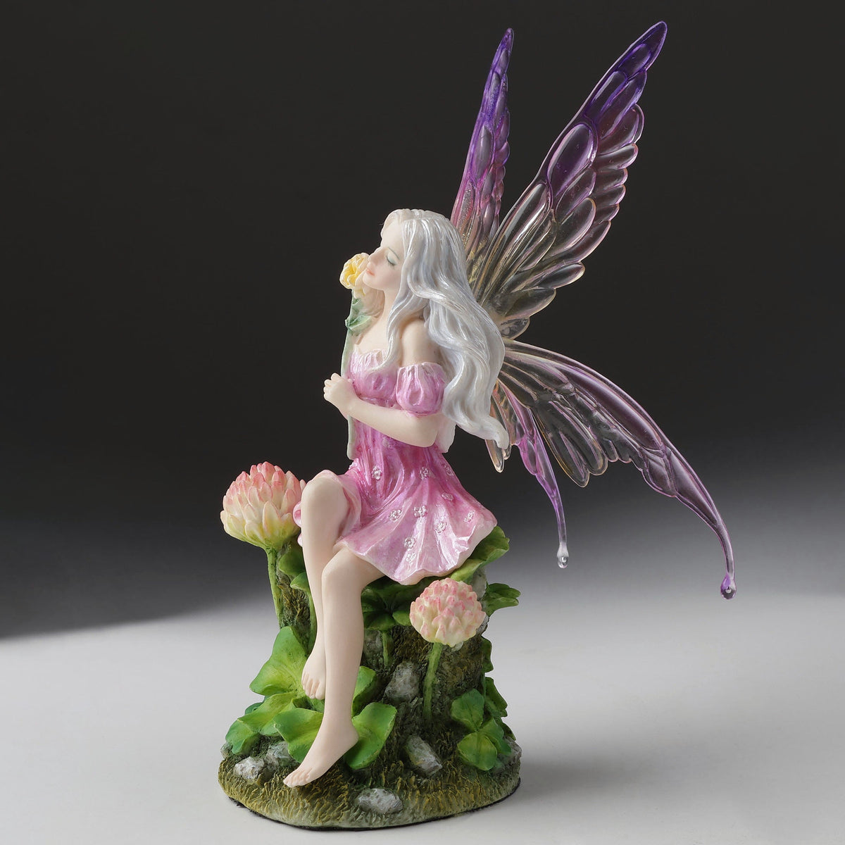 Pink Fairy & the Clovers Figurine | Fairy Figurines | Wiccan Center