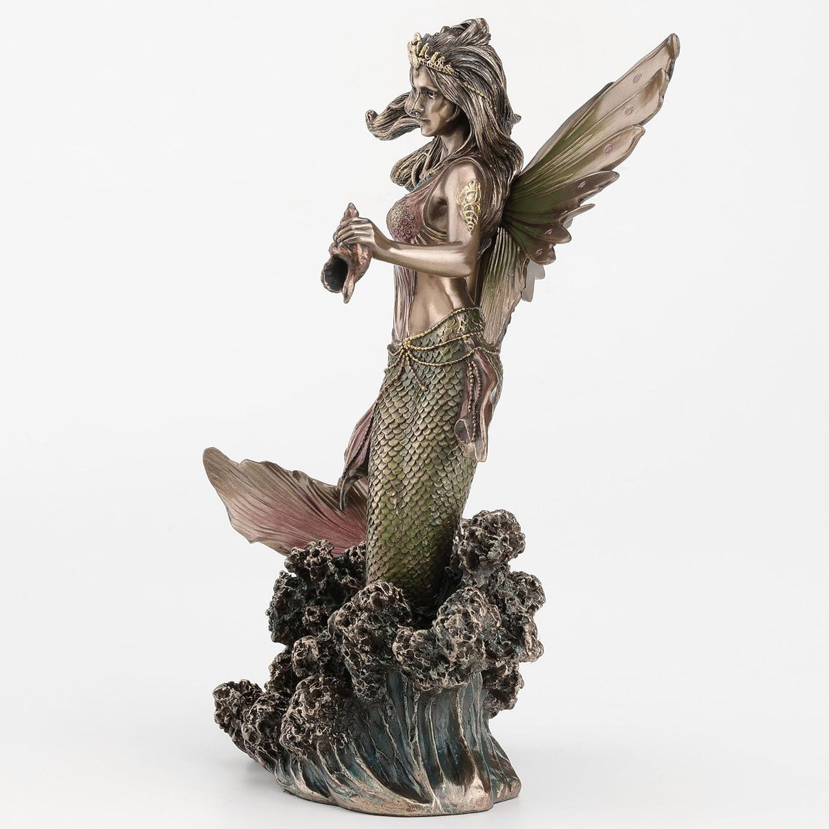Queen Mermaid Fairy Holding Trident Figurine | Mermaids | Wiccan Center