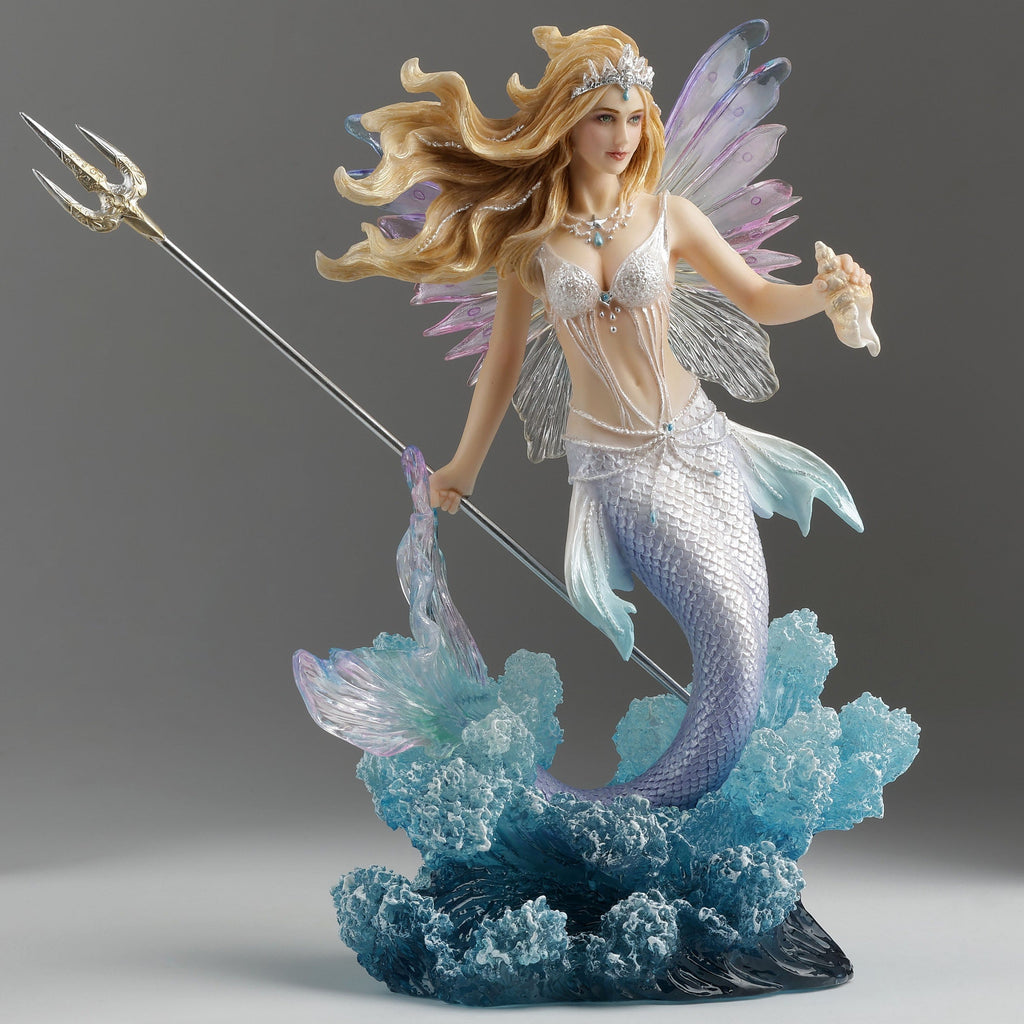 Queen Mermaid Fairy Holding Trident Figurine | Mermaids | Wiccan Center