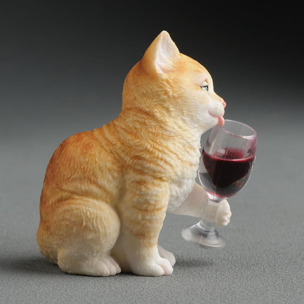Wine Connoisseur Cat Figurine | Cats & Fairy Cats | Wiccan Center