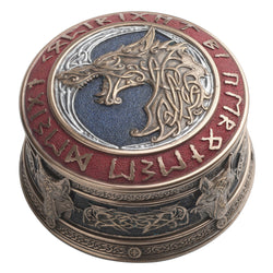 Fenrir Viking Rune Round Trinket Box | Trinket Boxes | Wiccan Center
