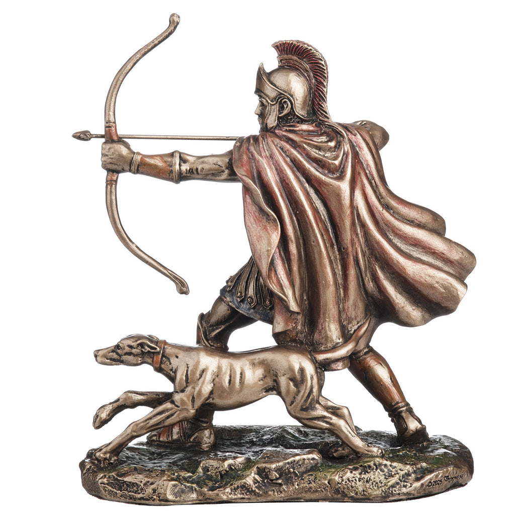 Odysseus Drawing His Bow with Argos Figurine | Gods & Goddesses | Wiccan Center