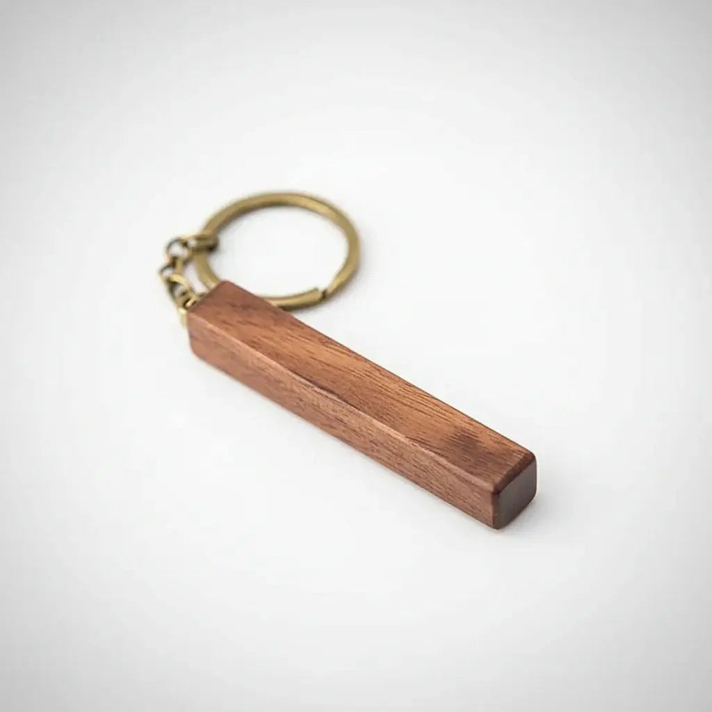 Walnut keychain blanks for laser engraving Blanks with Leather Strap