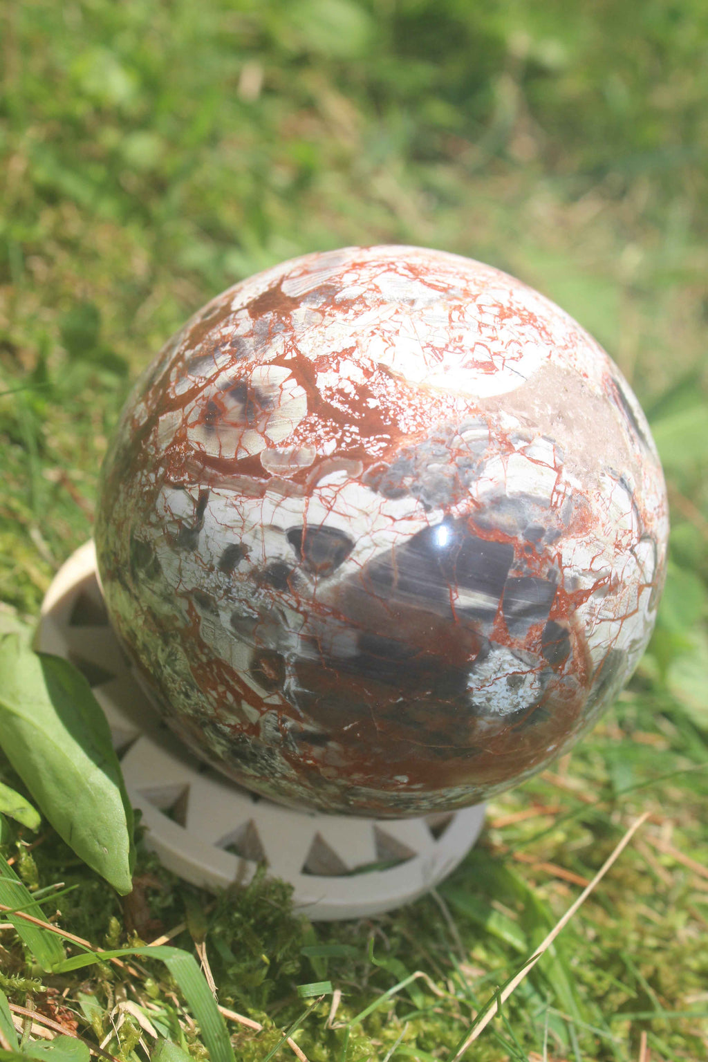 Money Agate Sphere – Abundance, Stability & Prosperity Energy Crystal Ball | Spheres | Wiccan Center