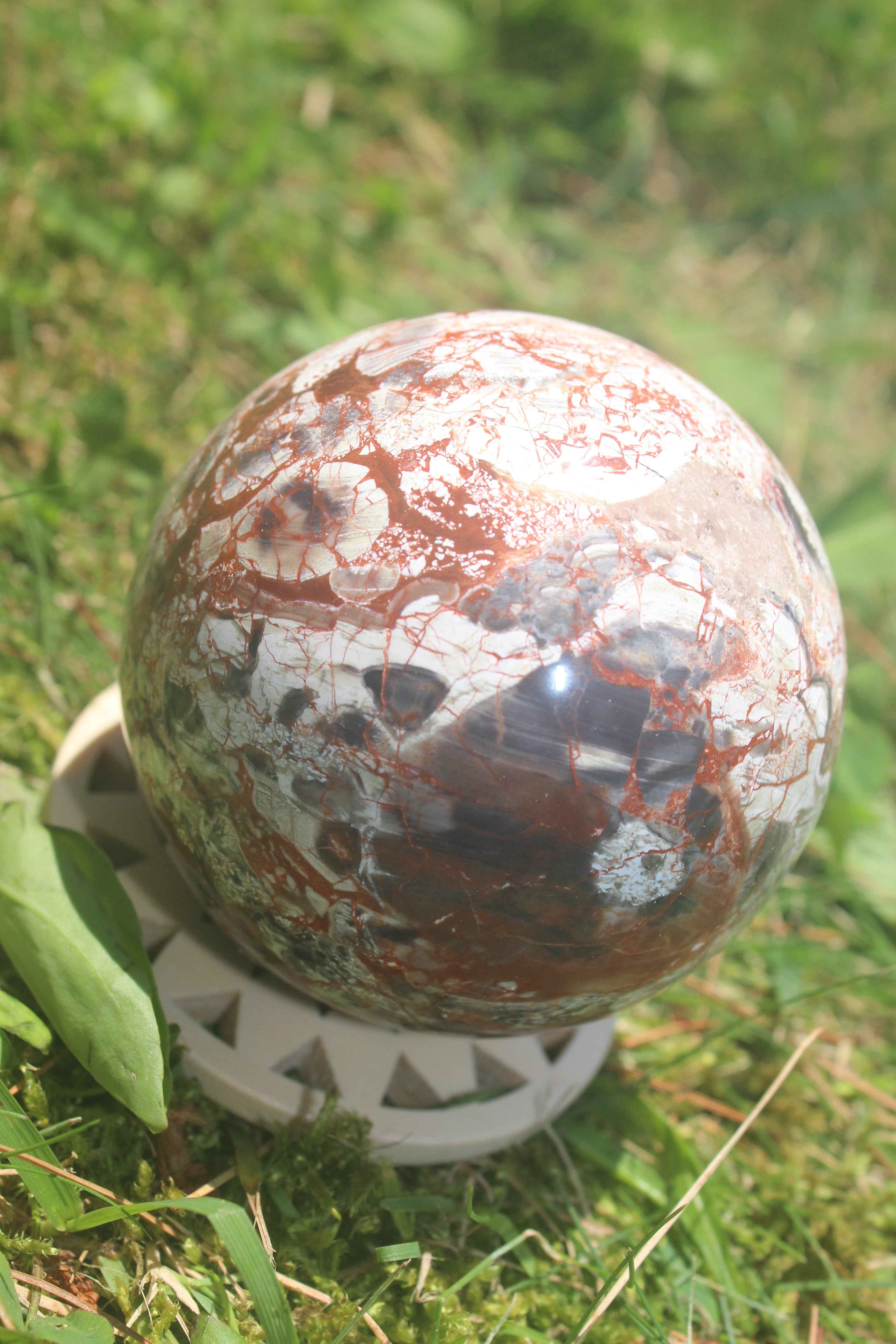 Money Agate Sphere – Abundance, Stability & Prosperity Energy Crystal Ball | Spheres | Wiccan Center