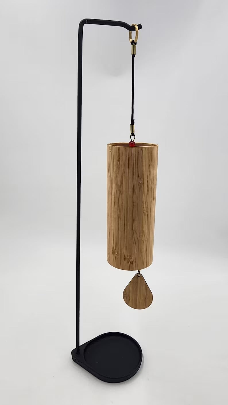18.5" Height Handcrafted Heavy Duty Iron Stand for Hanging Cosmic Wooden Wind Chime Chimes Earth/ Air/ Water/ Fire Element