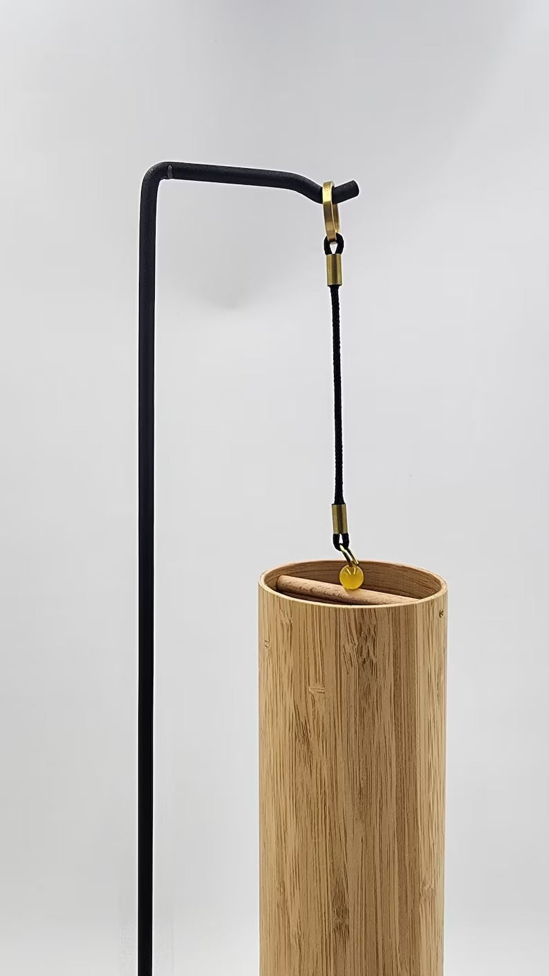 18.5" Height Handcrafted Heavy Duty Iron Stand for Hanging Cosmic Wooden Wind Chime Chimes Earth/ Air/ Water/ Fire Element