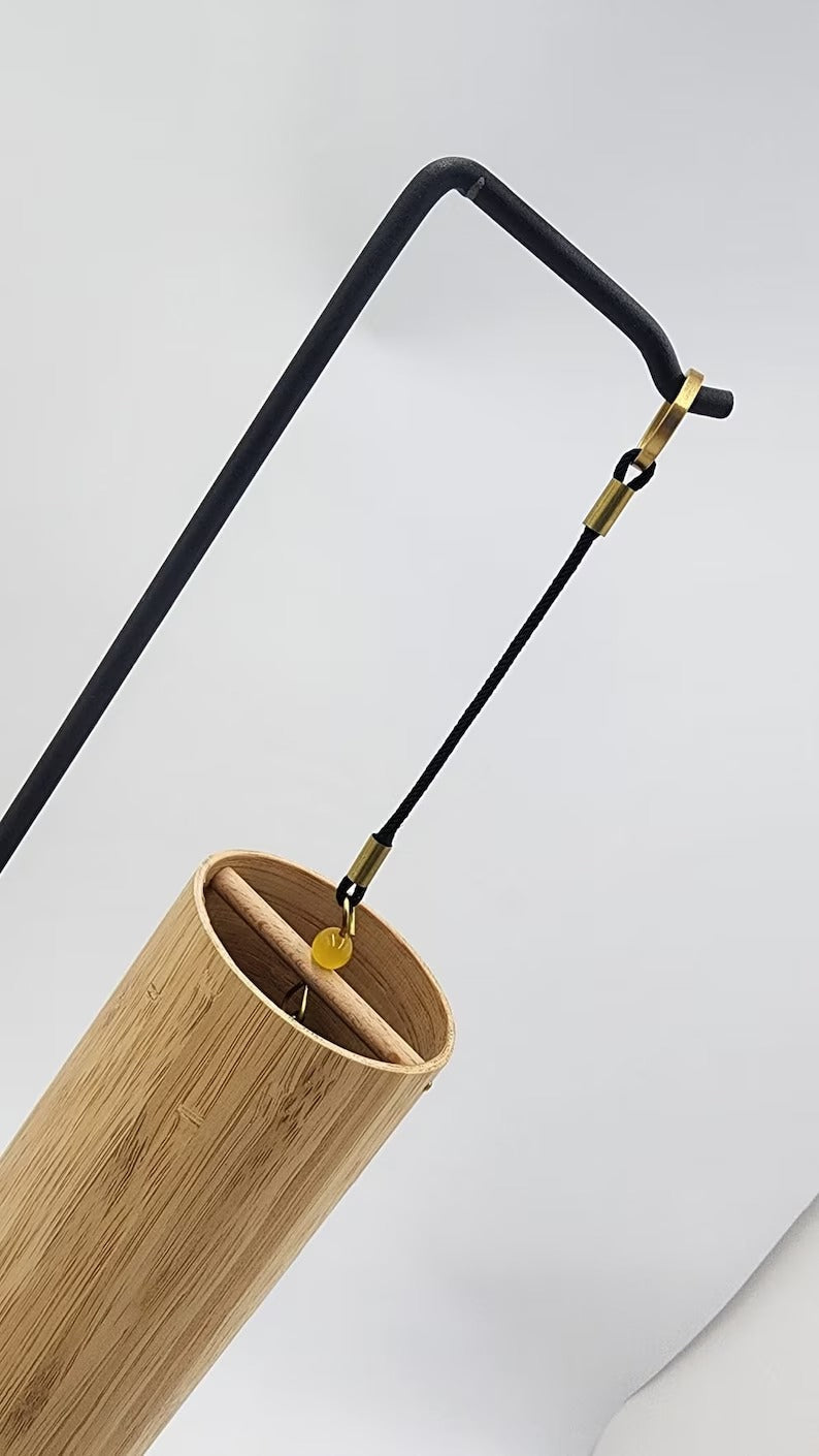 18.5" Height Handcrafted Heavy Duty Iron Stand for Hanging Cosmic Wooden Wind Chime Chimes Earth/ Air/ Water/ Fire Element