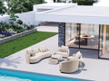 Serene Outdoor 6-Piece Lounge Set – 2-Sofas, Arm chair and Table Set | outdoor living room set | Wiccan Center