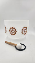 14 inch Earth Star 9th Chakra Crystal Singing Bowl with Padded Secure Case, O-ring and Striker