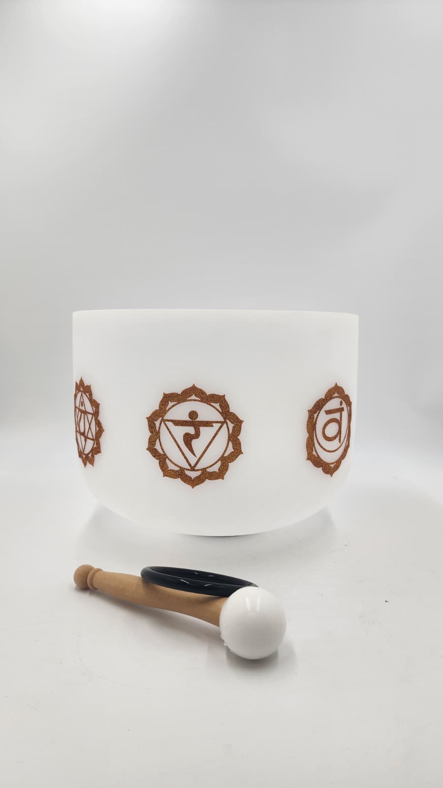 14 inch Earth Star 9th Chakra Crystal Singing Bowl with Padded Secure Case, O-ring and Striker