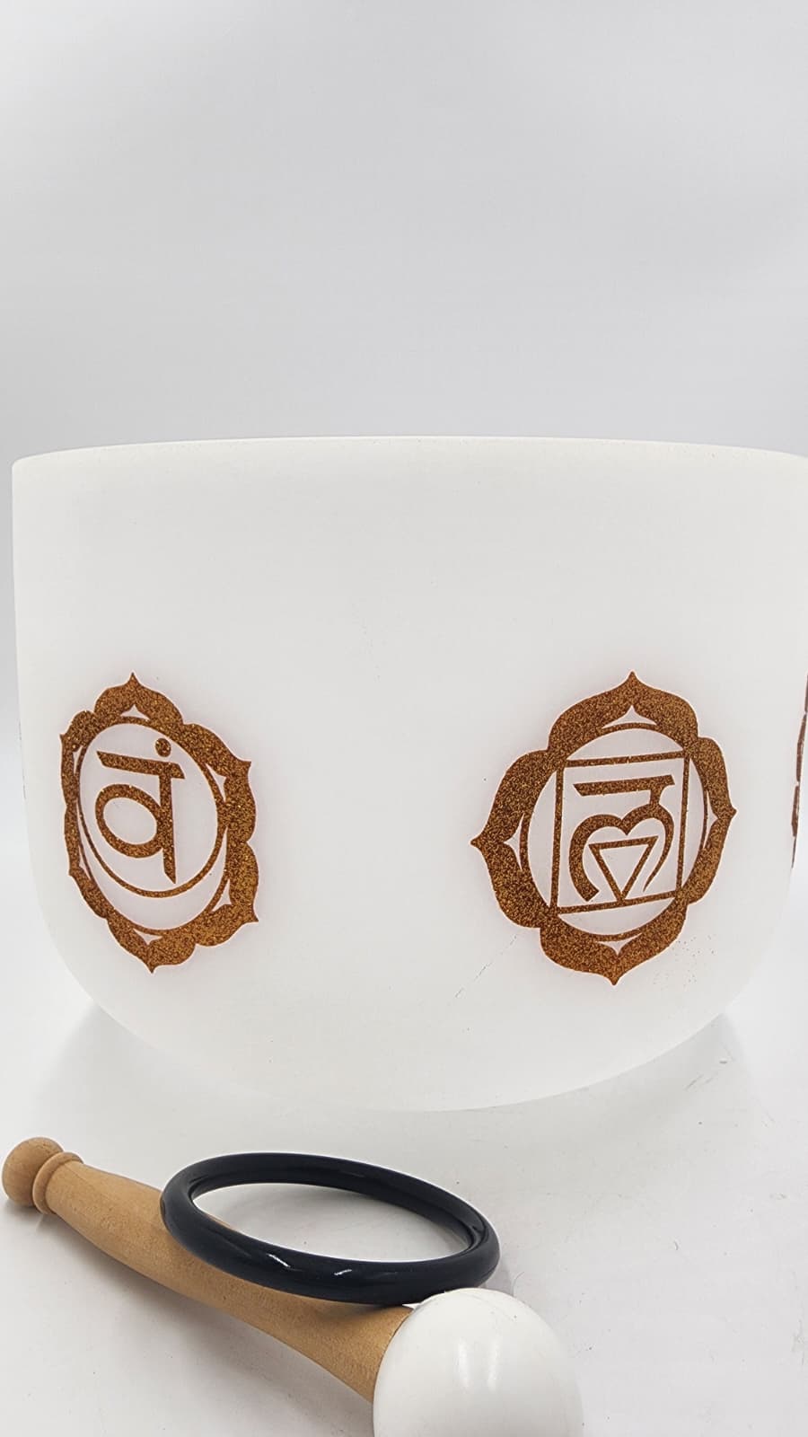 14 inch Earth Star 9th Chakra Crystal Singing Bowl with Padded Secure Case, O-ring and Striker