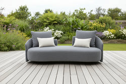 Serene Outdoor Modern Sofa - 83", Gray Bouclé All-Weather | Outdoor Sofa | Wiccan Center